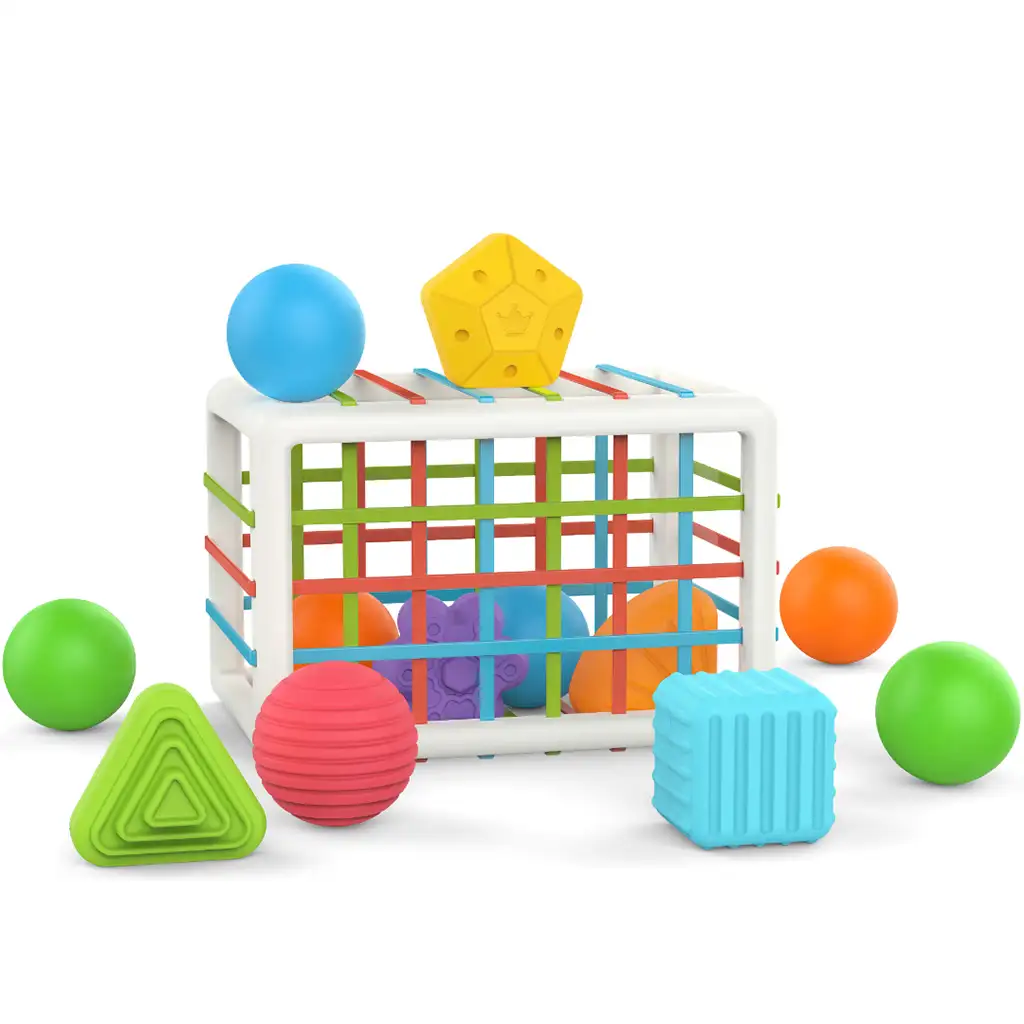imagen de Happy World: Juego de clasificación de formas de 12 piezas para el desarrollo de habilidades 2