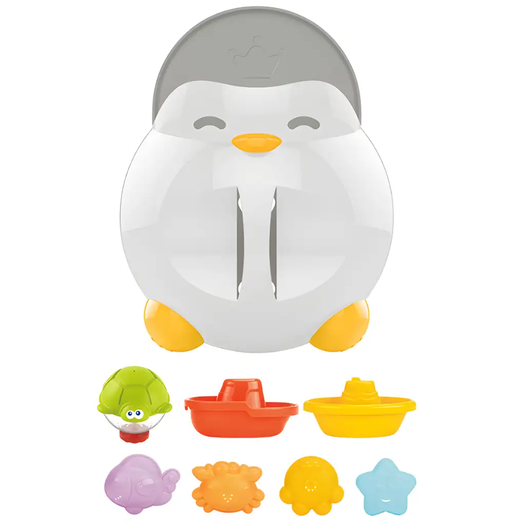 imagen de Happy World: Juguete de baño de pingüinos con animales marinos 2