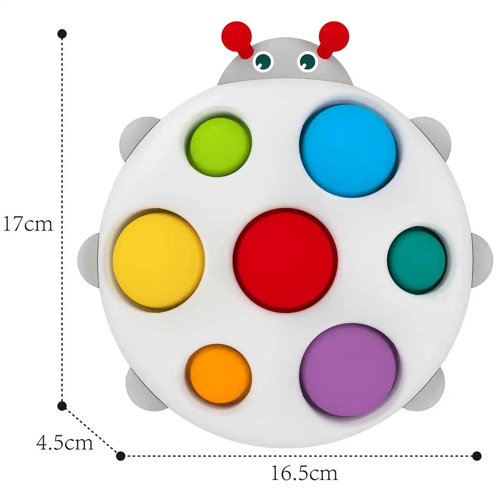 imagen de Happy World: Pop it! Juguete de bebé tranquilizante en forma de mariquita para el desarrollo de habilidades 2