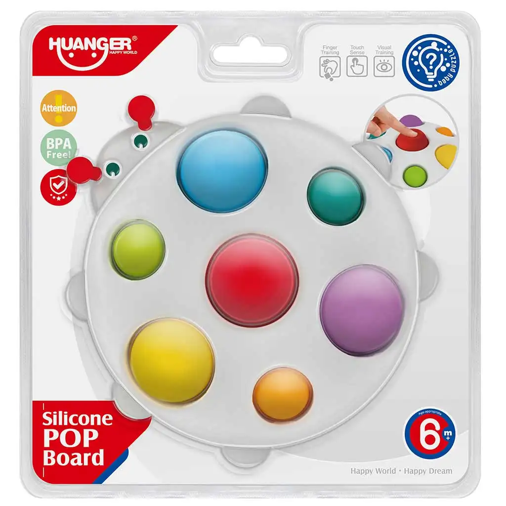 imagen de Happy World: Pop it! Juguete de bebé tranquilizante en forma de mariquita para el desarrollo de habilidades 1