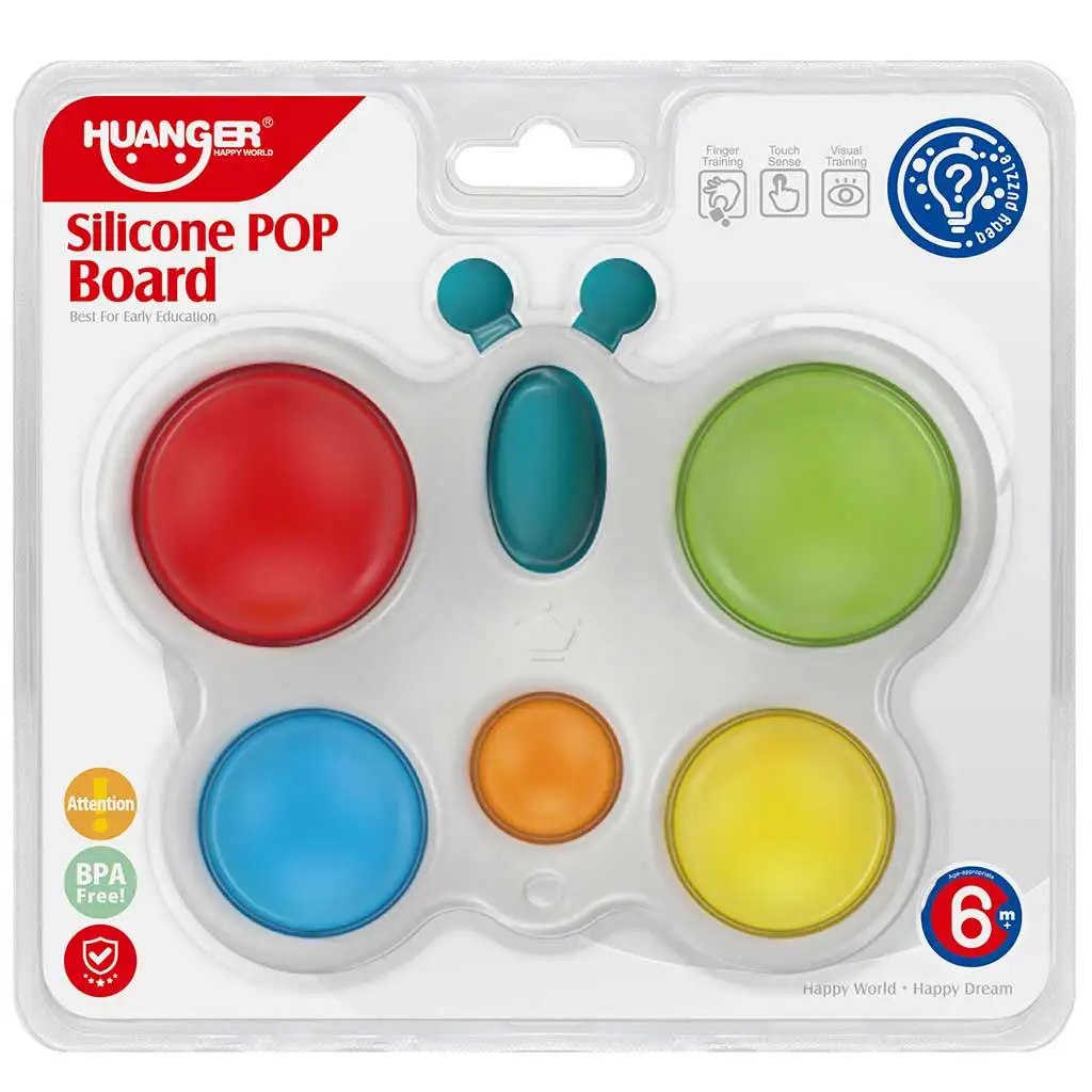 imagen de Happy World: ¡Pop it! Mariposa tranquilizadora amigo juguete de desarrollo de habilidades para bebés 1
