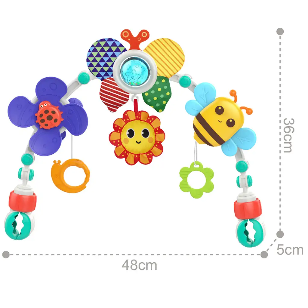 imagen de Happy World: Puente de juego con animales adorables para cuna 3
