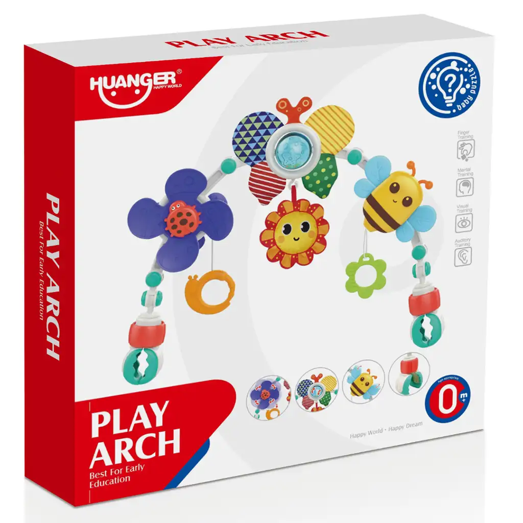 imagen de Happy World: Puente de juego con animales adorables para cuna 4