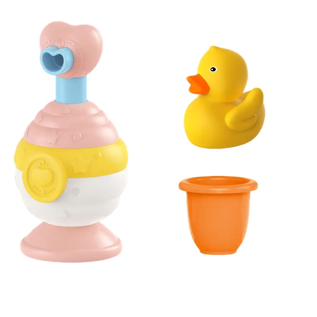 imagen de Happy World: Set de juguetes de baño de patito pequeño en dos versiones 2