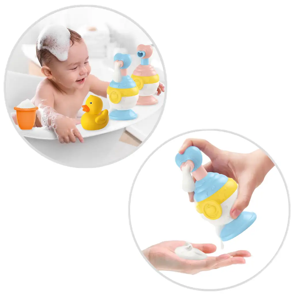 imagen de Happy World: Set de juguetes de baño de patito pequeño en dos versiones 4