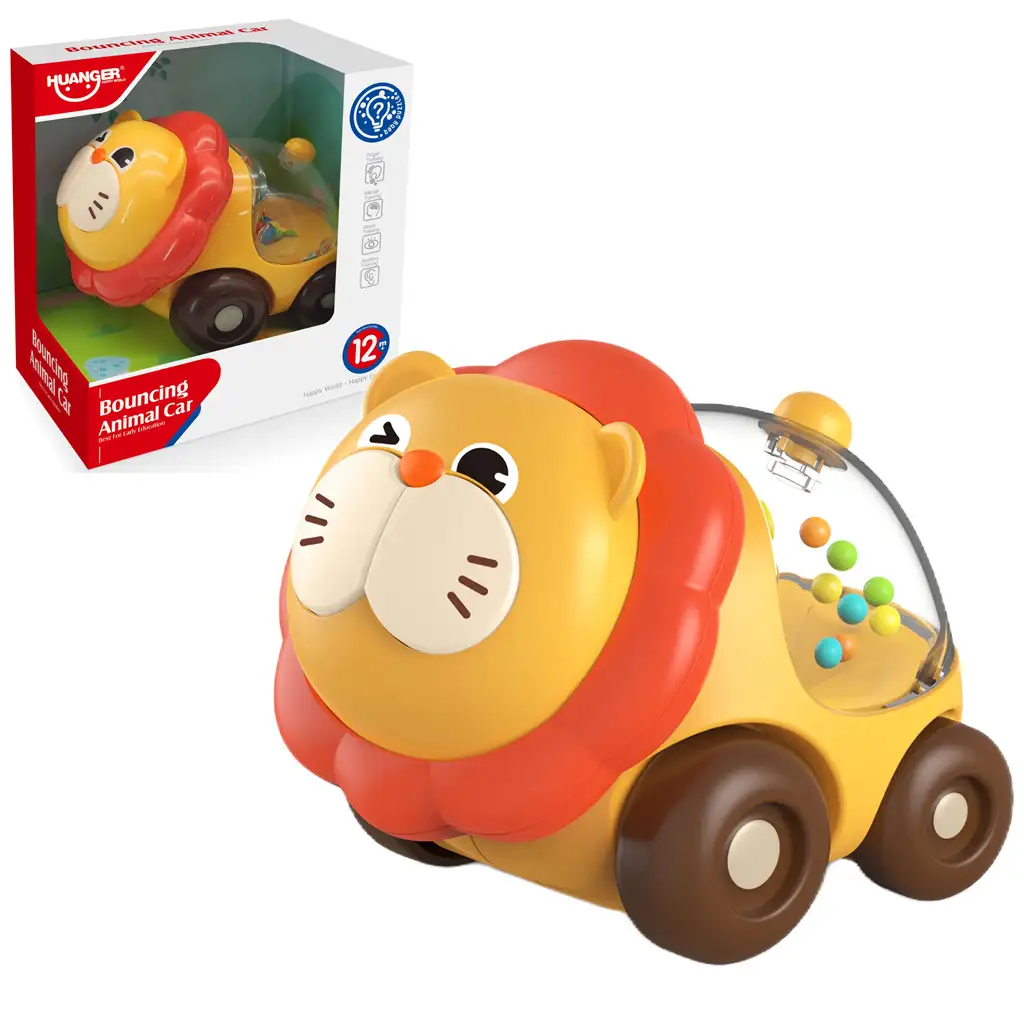 imagen de Happy World: Sonajero rodante león 11cm 1