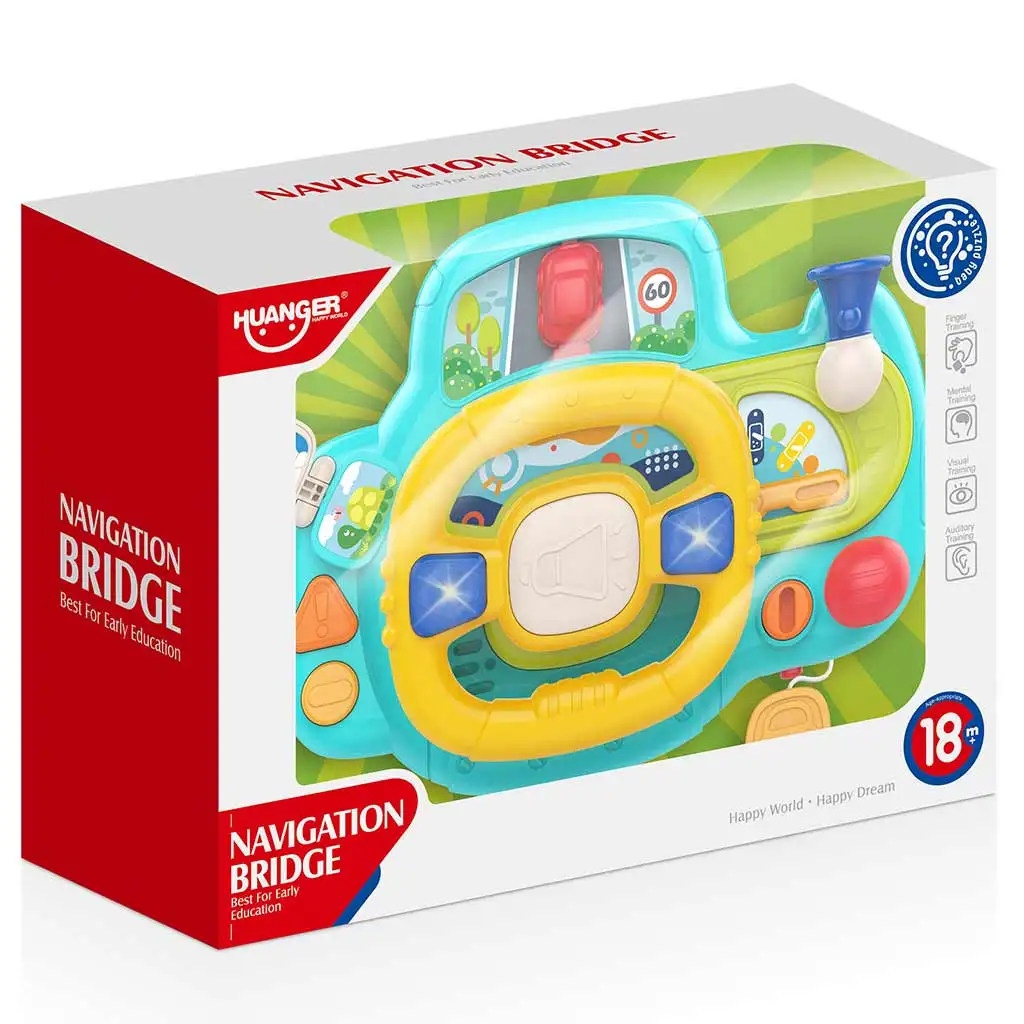imagen de Happy World: Volante multifuncional con efectos de luz y sonido 23x17,5cm 1