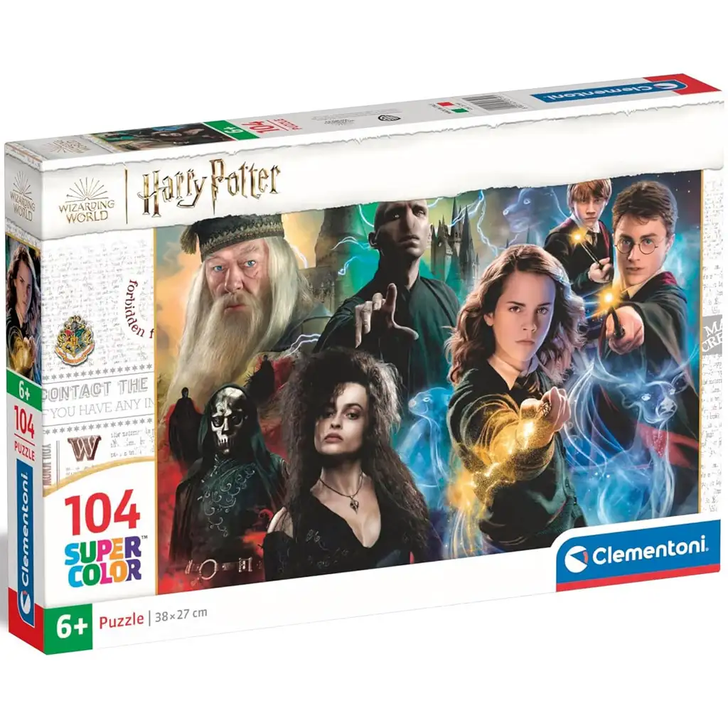 imagen de Harry Potter enfrentamiento mágico puzzle supercolor de 104 piezas - Clementoni 1
