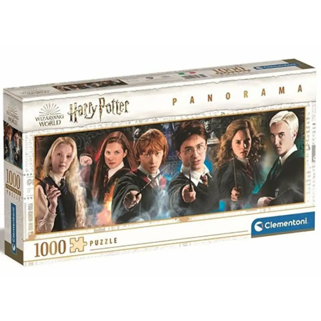 imagen de Harry Potter: Estudiantes de Hogwarts rompecabezas panorámico de 1000 piezas - Clementoni 1