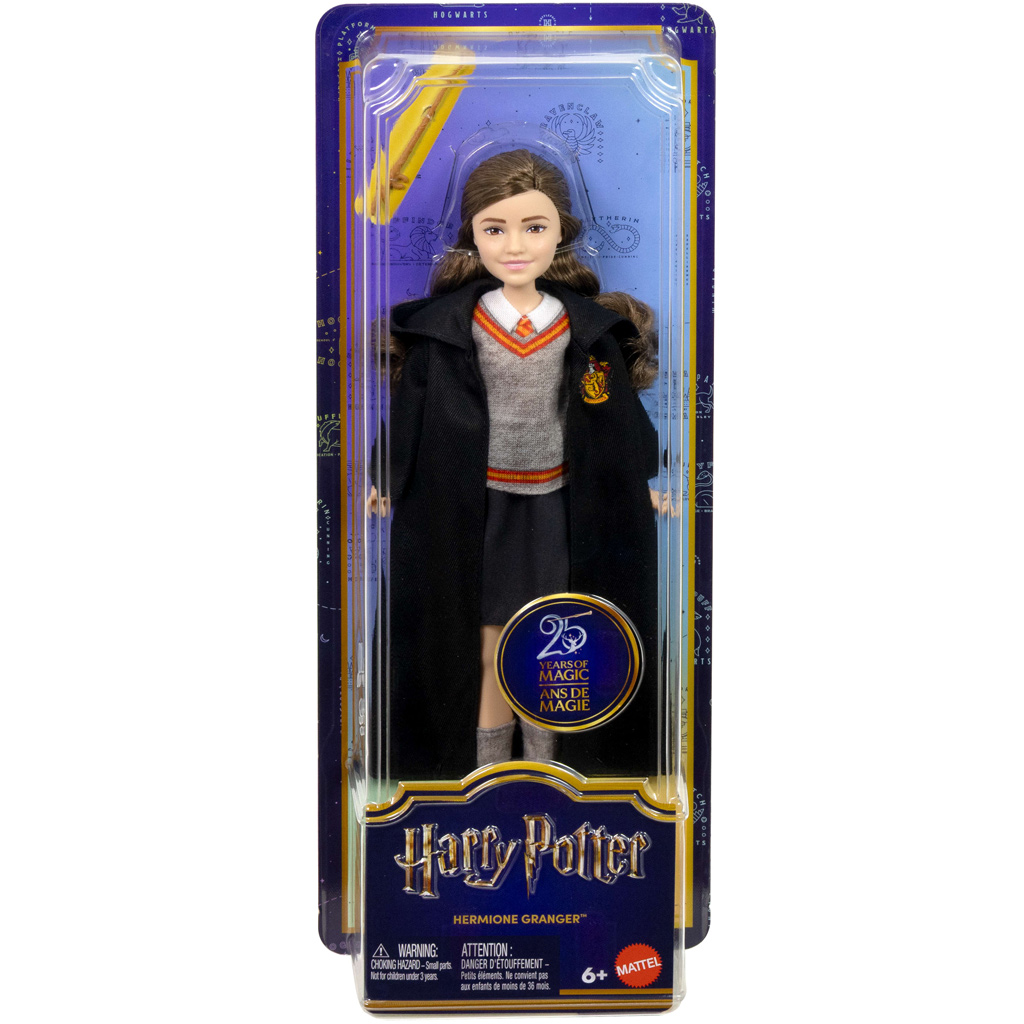 imagen de Harry Potter: Muñeca de Hermione Granger con túnica y varita mágica - Mattel 1