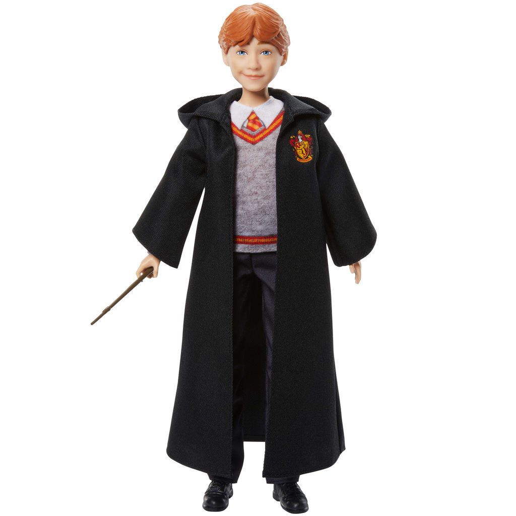 imagen de Harry Potter: Muñeco de Ron Weasley con túnica y varita mágica - Mattel 2