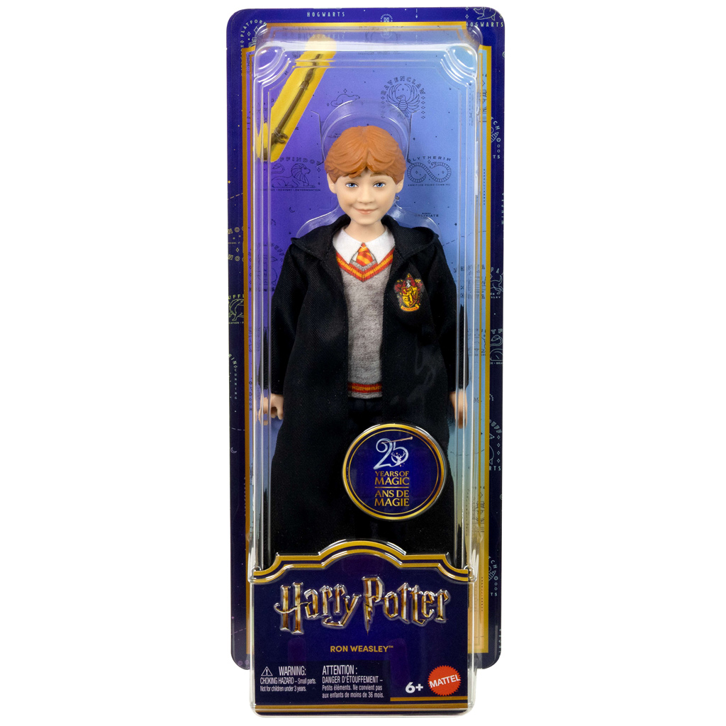 imagen de Harry Potter: Muñeco de Ron Weasley con túnica y varita mágica - Mattel 1