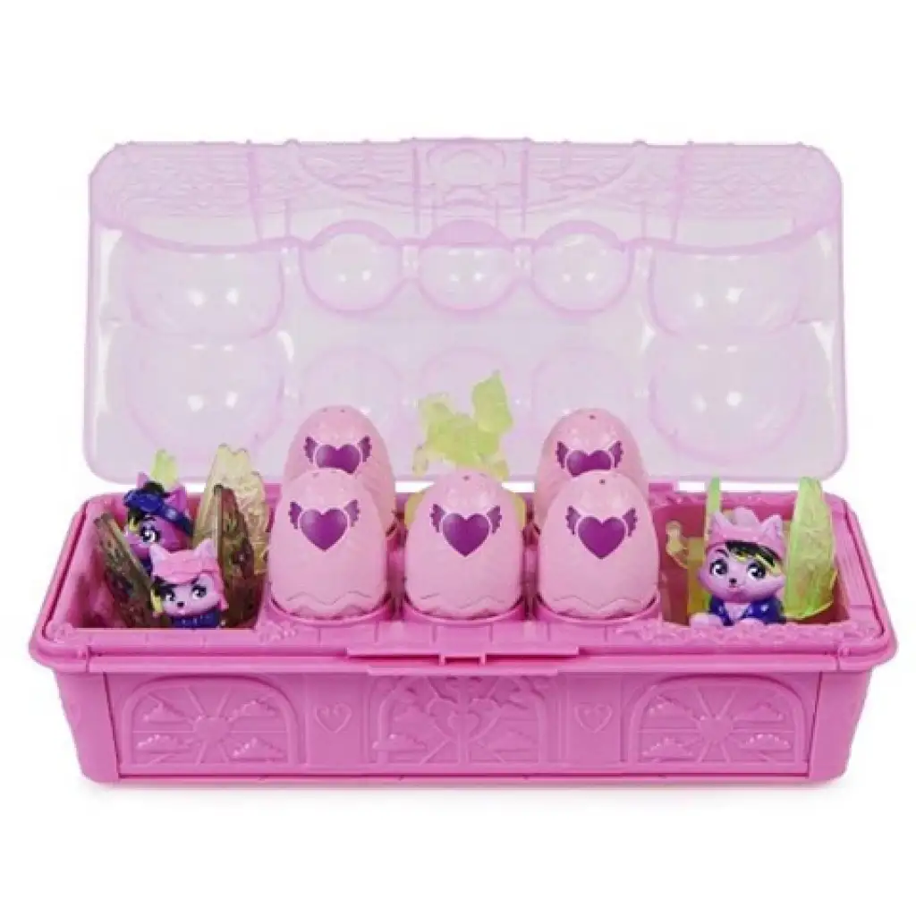 imagen de Hatchimals Rainbow Cation Family Cartón Familia Lobo paquete - Spin Master 2