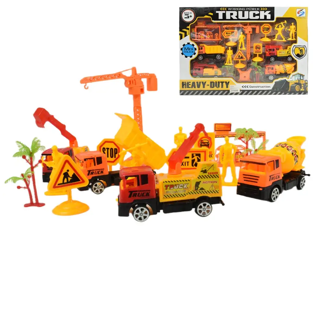imagen de Heavy Duty: Set de juego de construcción con coches de volante y accesorios 15