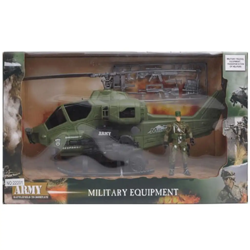 imagen de Helicóptero militar del ejército con figura 1