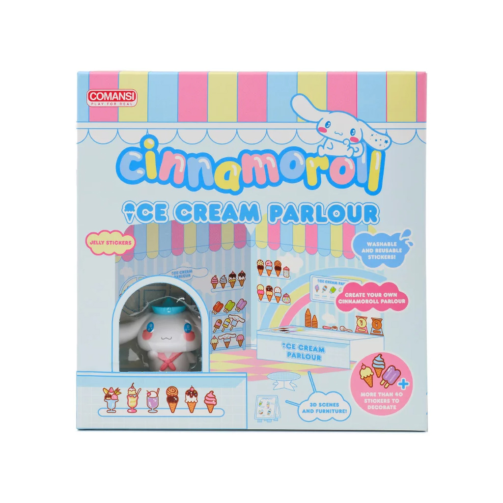imagen de Hello Kitty: Figura de heladería Cinnamoroll con casa autoadhesiva - Comansi 2