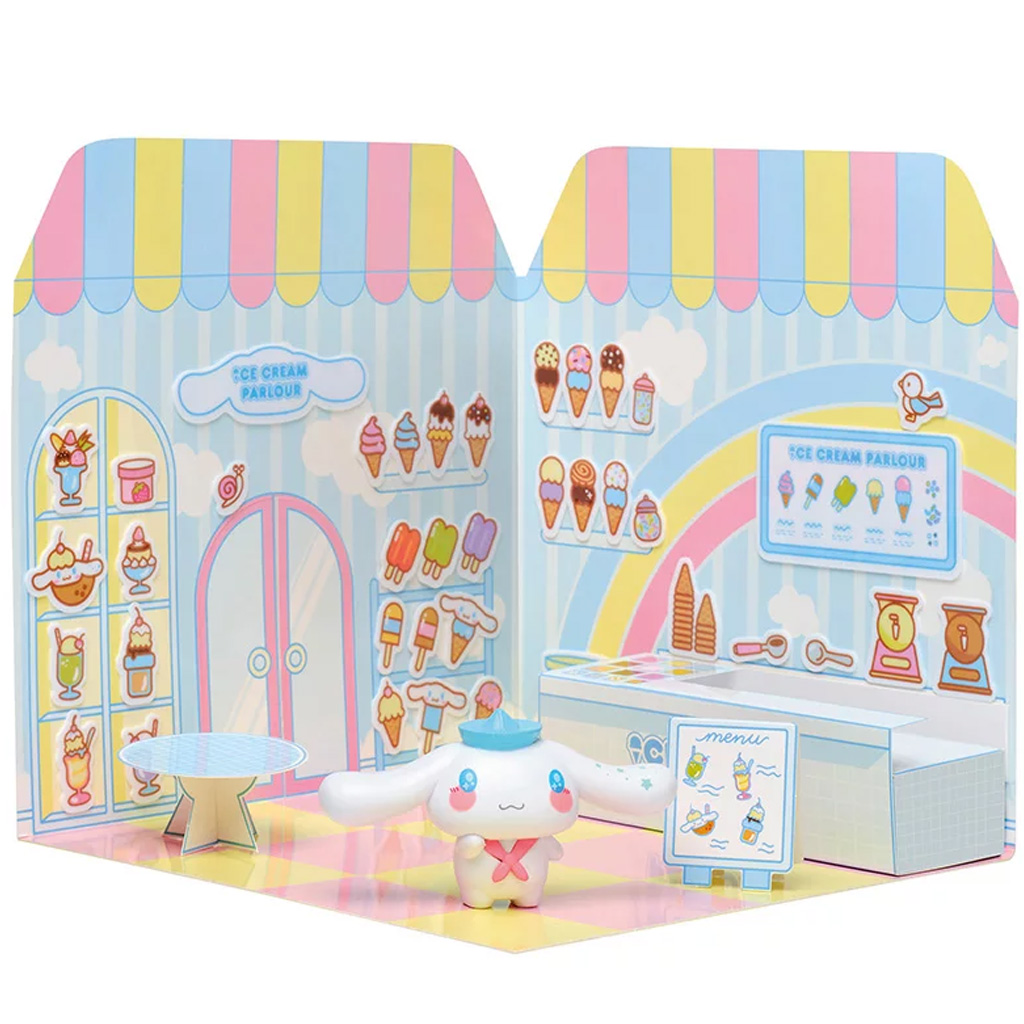 imagen de Hello Kitty: Figura de heladería Cinnamoroll con casa autoadhesiva - Comansi 3