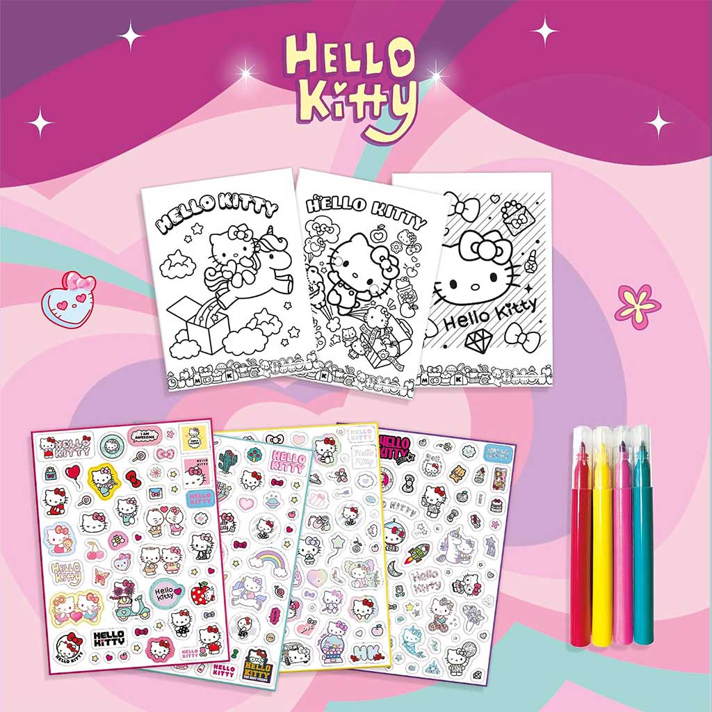imagen de Hello Kitty Libro para Colorear con Stickers - Lisciani 3