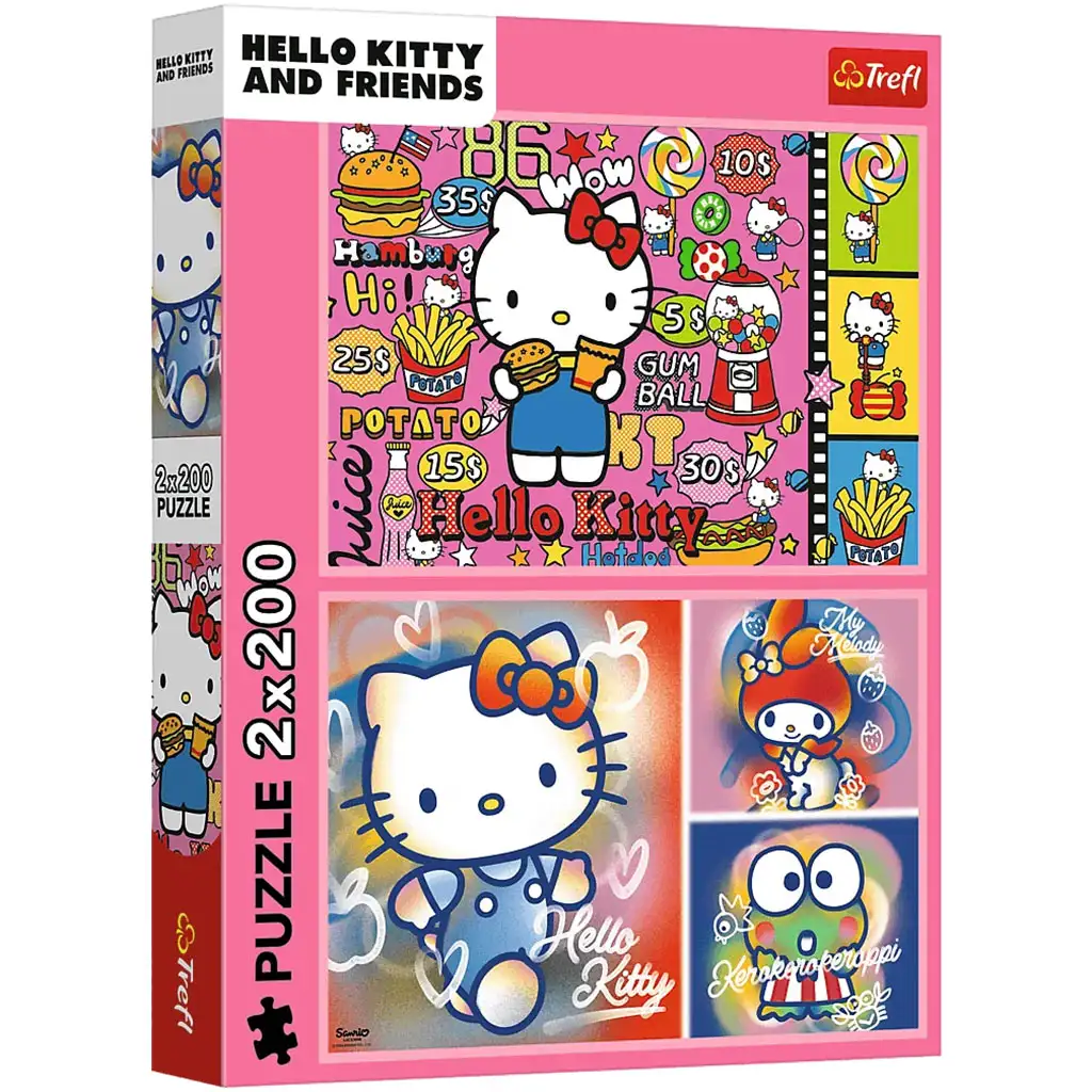 imagen de Hello Kitty y sus amigos 2x200 puzzle - Trefl 1
