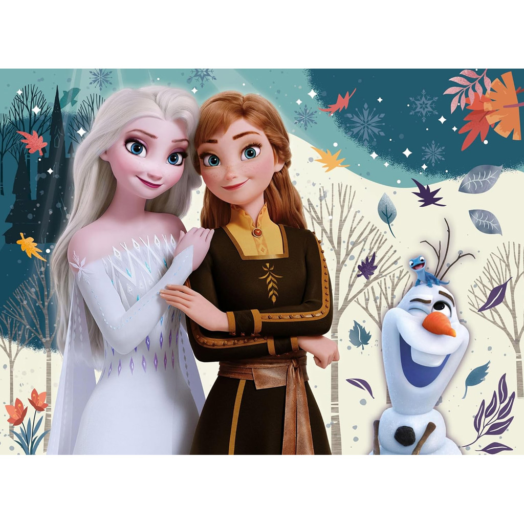 imagen de Hermanos de Frozen 2 en 1 Eco mini puzzle de 48 piezas y colorear 35x25cm - Lisciani 2