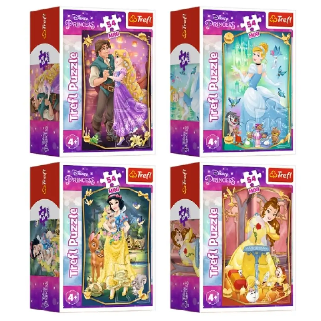 imagen de Hermosos mini puzzles de Disney Princesas de 54 piezas en varias versiones - Trefl 1