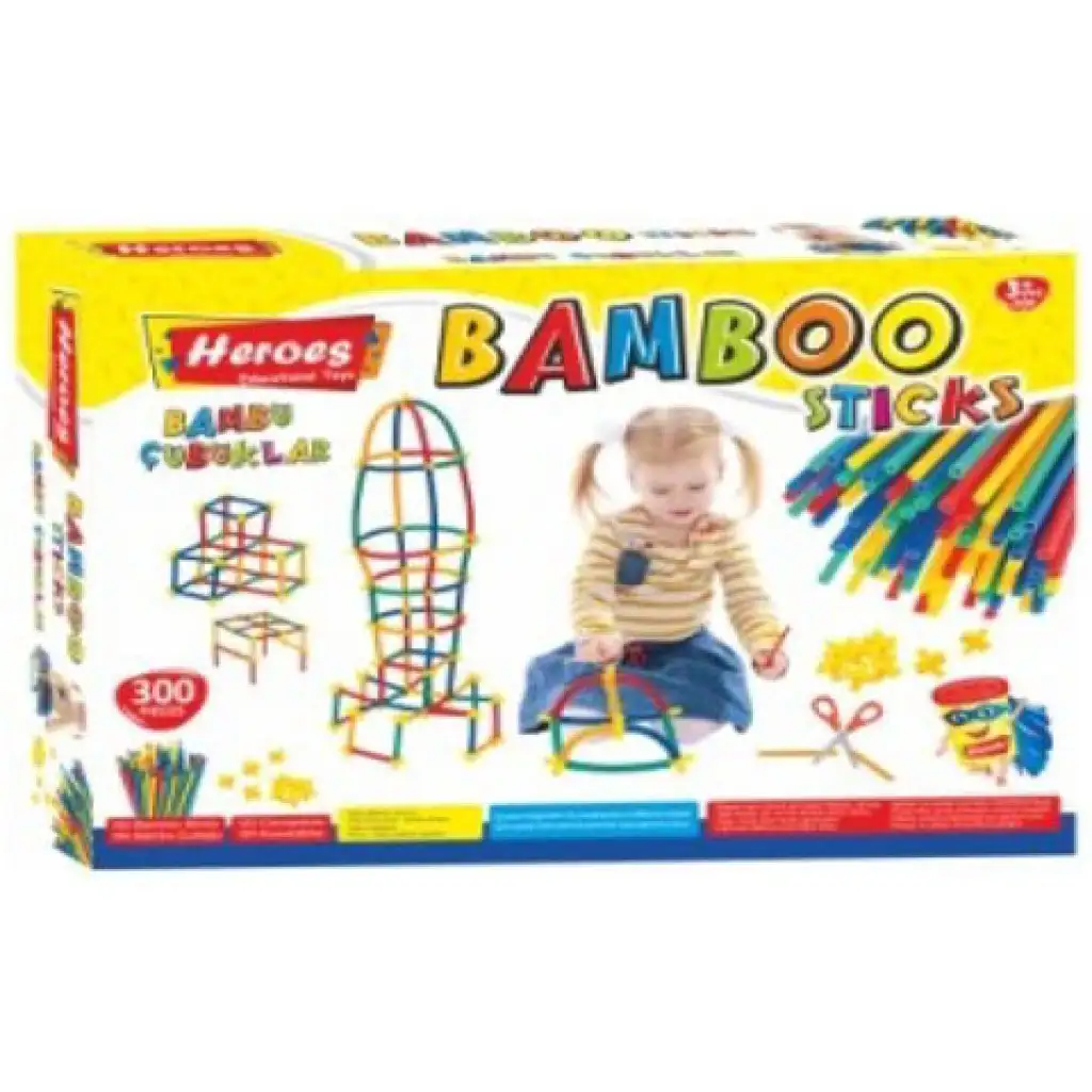 imagen de Heroes: Juego de construcción de palitos de bambú de 300 piezas 1