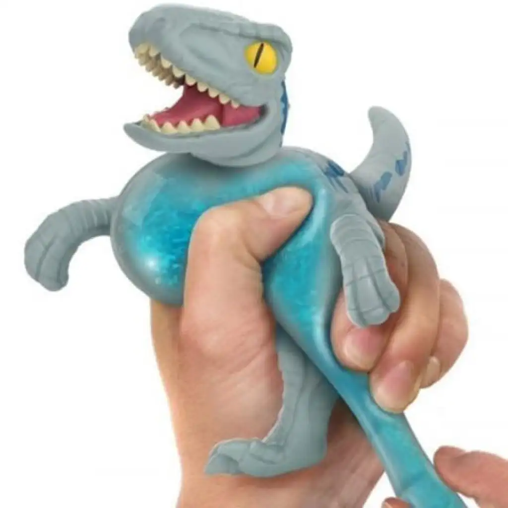 imagen de Heroes of Goo Jit Zu Jurassic World Velociraptor Azul figura de juguete 3