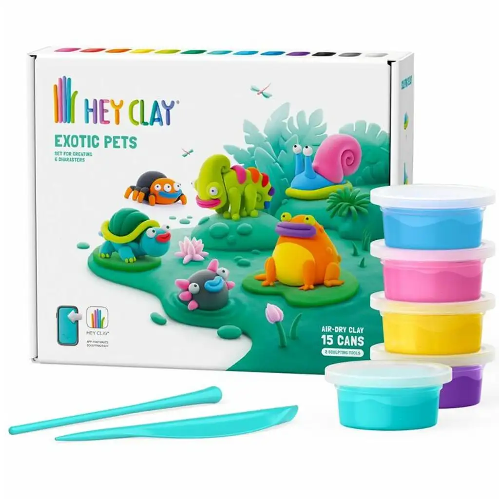 imagen de Hey Clay: Animales exóticos gran set de plastilina con aplicación para teléfono 2