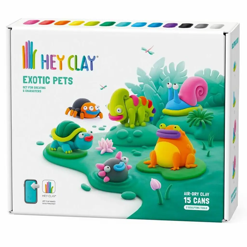 imagen de Hey Clay: Animales exóticos gran set de plastilina con aplicación para teléfono 1