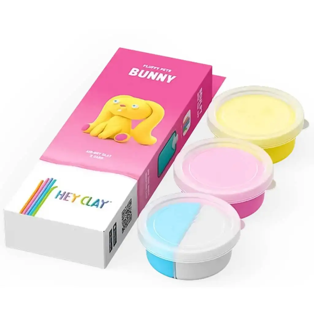 imagen de Hey Clay: Figura de conejo suave y esponjosa set de plastilina 2