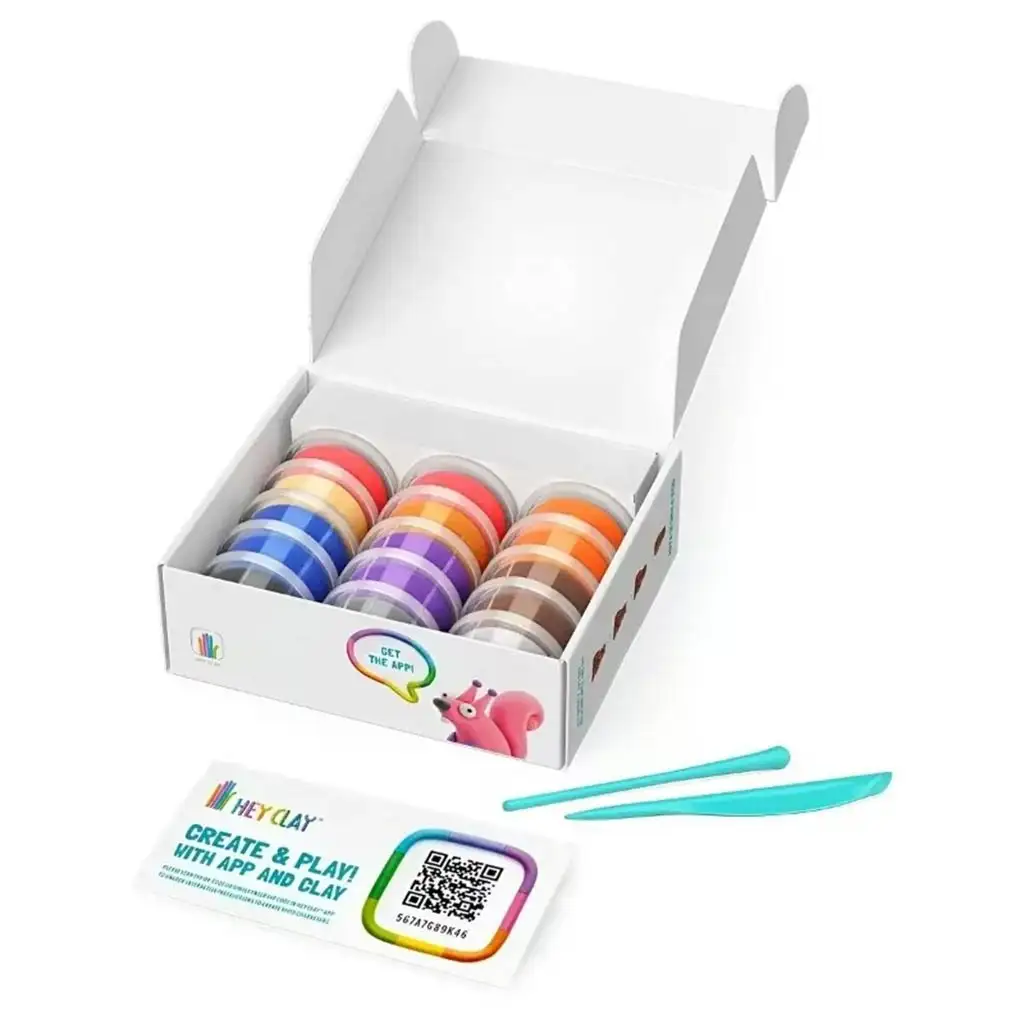 imagen de Hey Clay: Gran set de plastilina con aplicación para teléfono - Animales del bosque 2