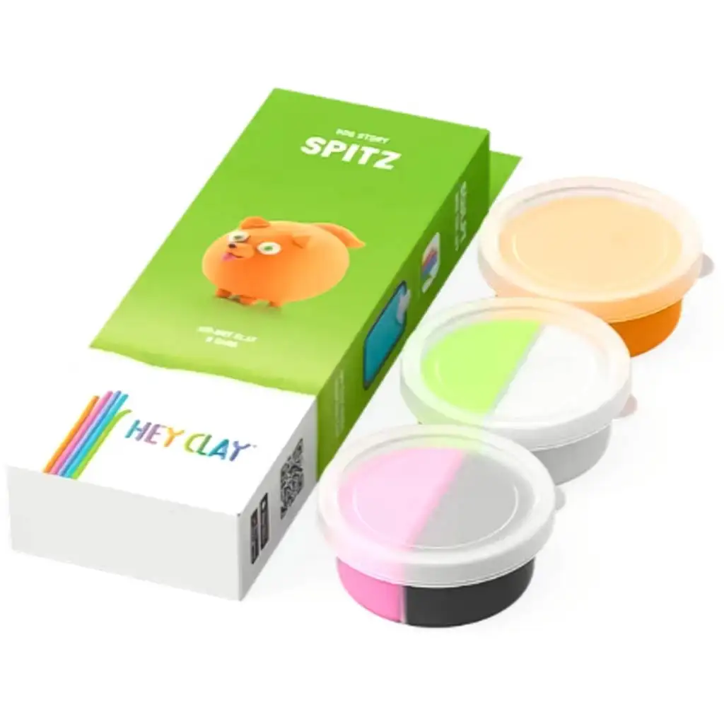 imagen de Hey Clay: Perro Spitz suave y esponjoso set de arcilla 2