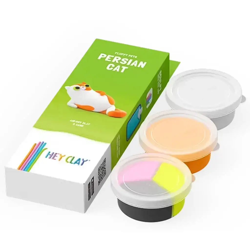 imagen de Hey Clay: Suave y esponjosa figura de gato persa set de plastilina 2