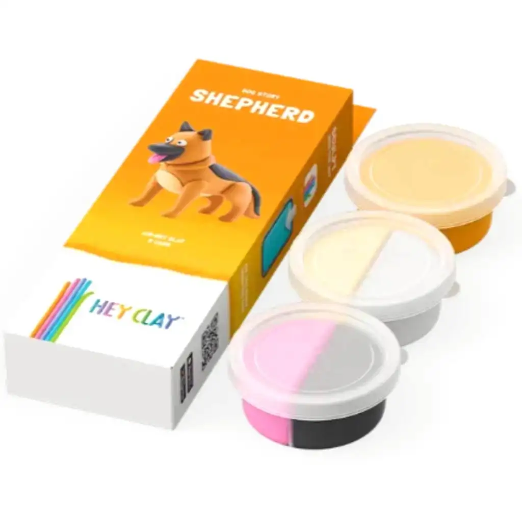 imagen de Hey Clay: Suave y peludo cachorro pastor alemán set de plastilina 2