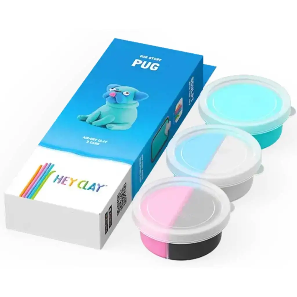 imagen de Hey Clay: Suave y peludo perrito bulldog set de plastilina 2