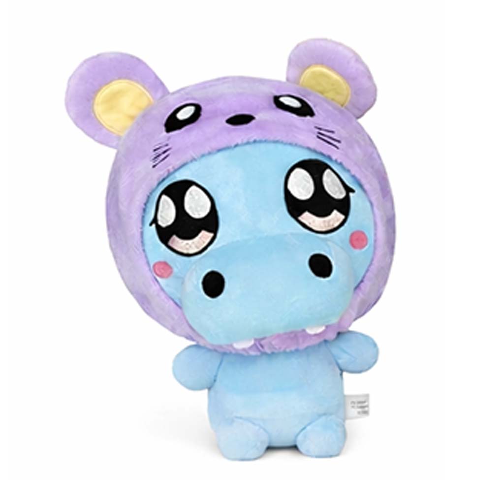 imagen de Hoody Kin Academy: Figura de peluche hipopótamo con capucha de 30 cm 1