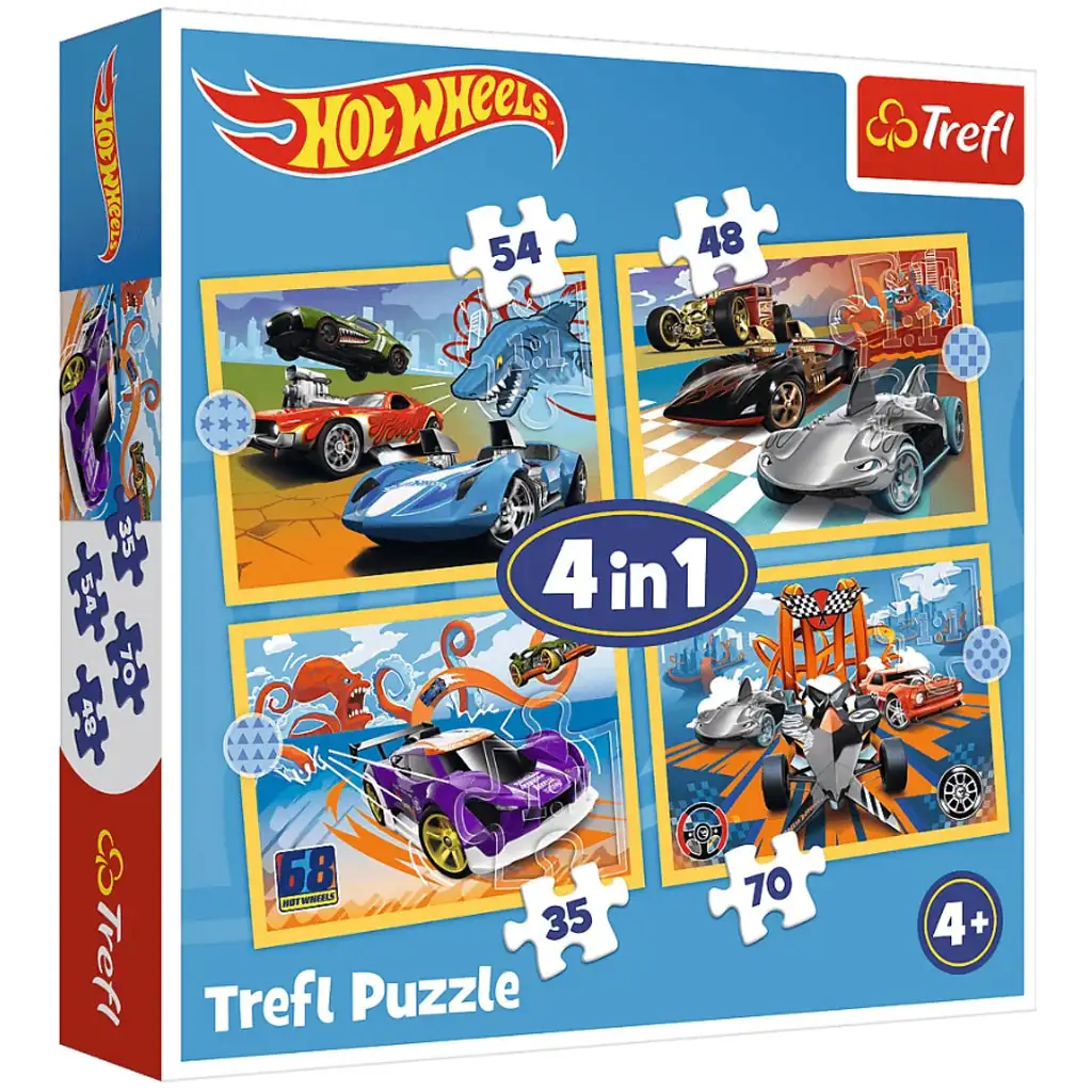 imagen de Hot Wheels 4 en 1 puzzle - Trefl 1