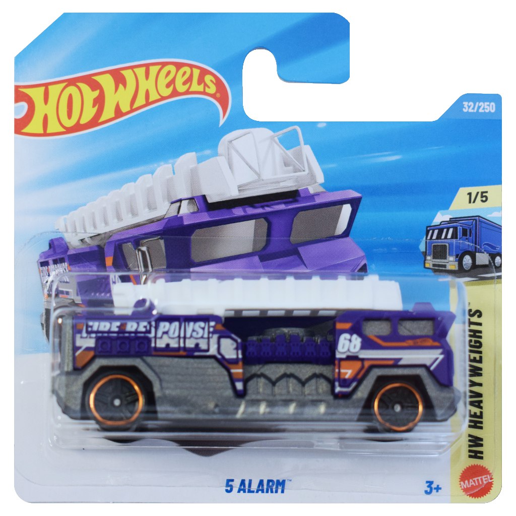 imagen de Hot Wheels: 5 Alarm coche pequeño morado 1/64 - Mattel 1