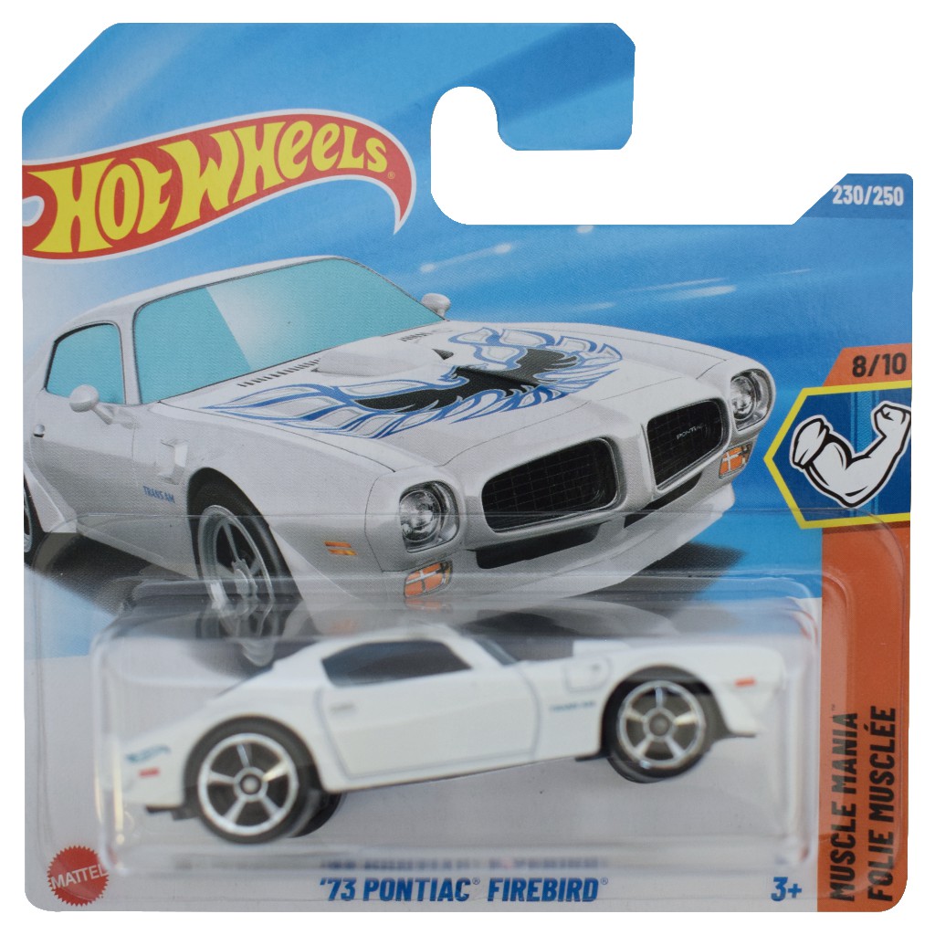 imagen de Hot Wheels: '73 Pontiac Firebird cochecito blanco 1/64 - Mattel 1