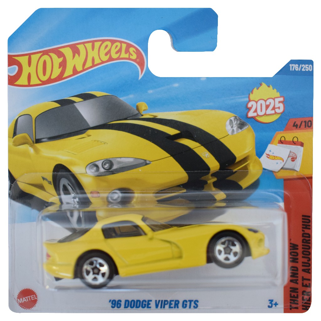 imagen de Hot Wheels: '96 Dodge Viper GTS coche pequeño amarillo 1/64 - Mattel 1