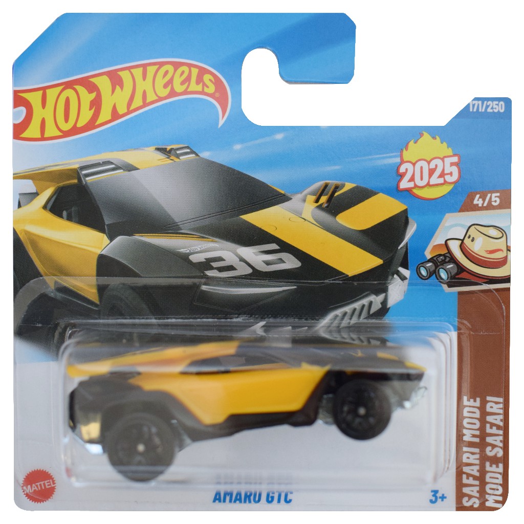 imagen de Hot Wheels: Amaru GTC coche pequeño amarillo 1/64 - Mattel 1