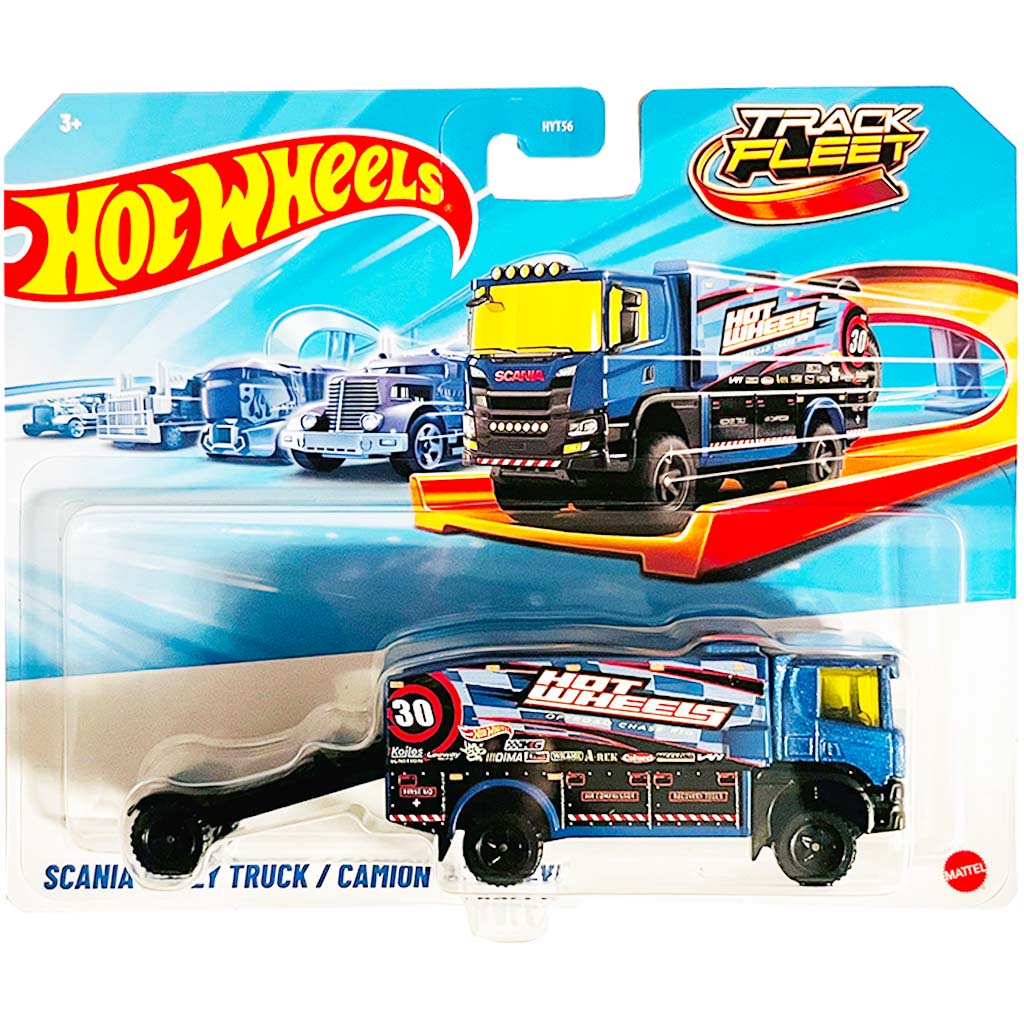 imagen de Hot Wheels: Camión de transporte Scania Rally Truck a escala 1/64 - Mattel 1