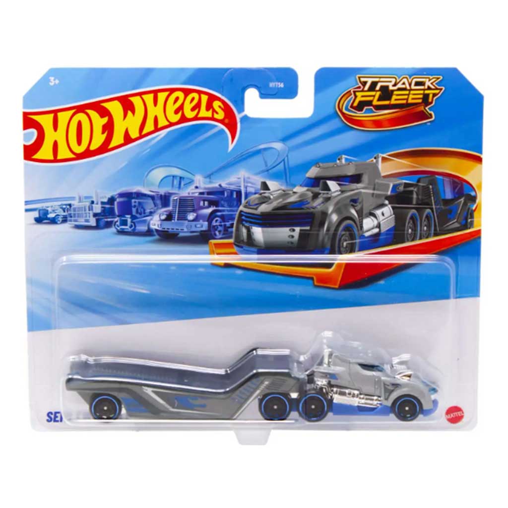 imagen de Hot Wheels: Camión de transporte Semi Twin Mill gris 1/64 – Mattel 1