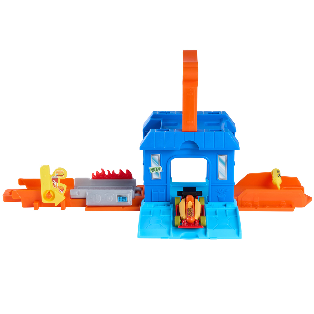 imagen de Hot Wheels: City Dine & Go restaurante de autos set de pista base – Mattel 2
