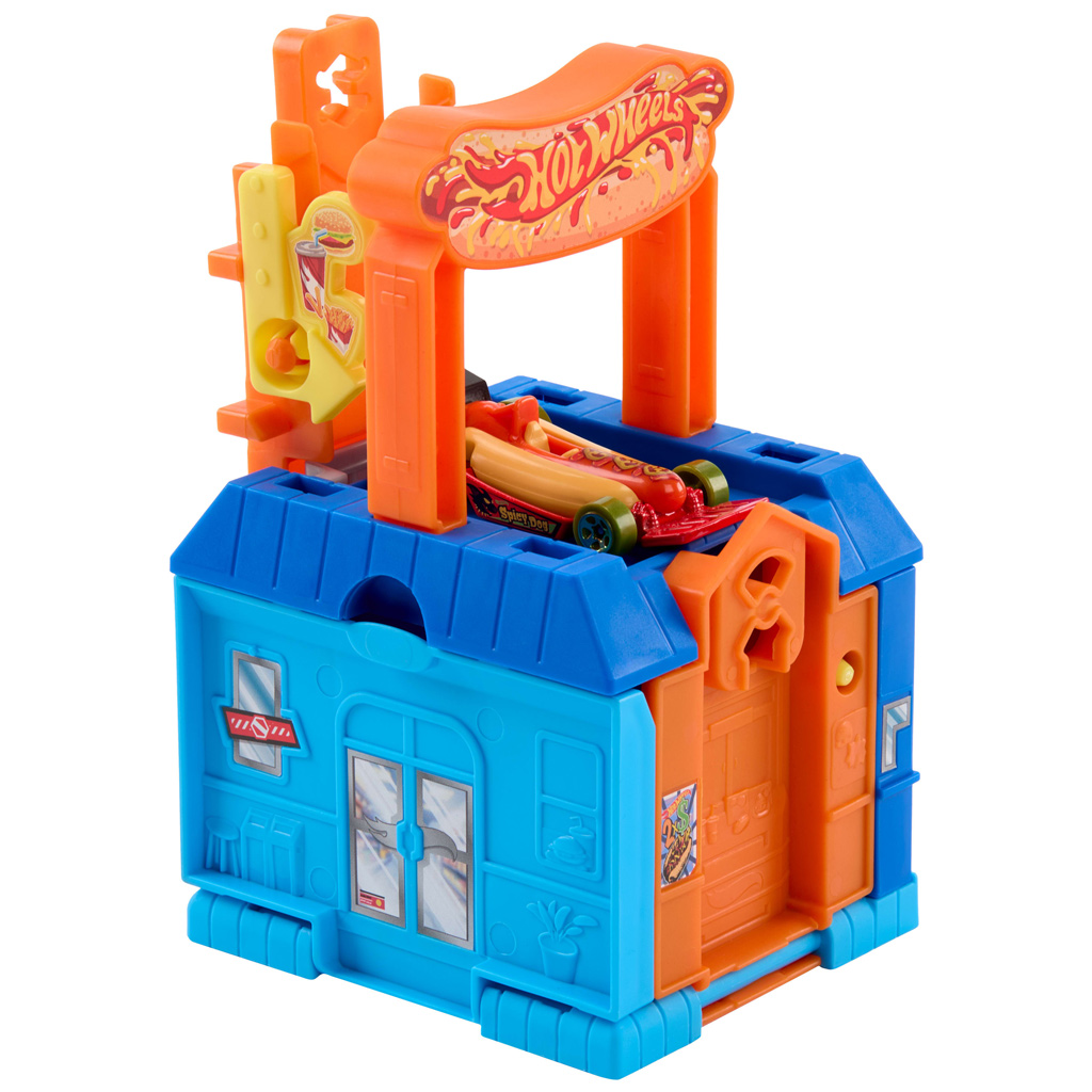 imagen de Hot Wheels: City Dine & Go restaurante de autos set de pista base – Mattel 3