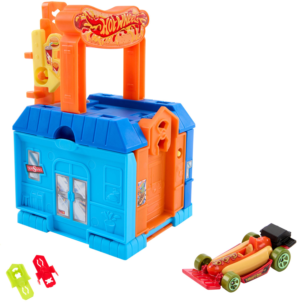 imagen de Hot Wheels: City Dine & Go restaurante de autos set de pista base – Mattel 4