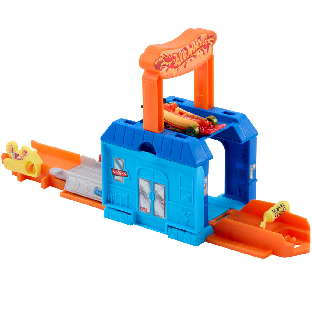 imagen de Hot Wheels: City Dine & Go restaurante de autos set de pista base – Mattel 5