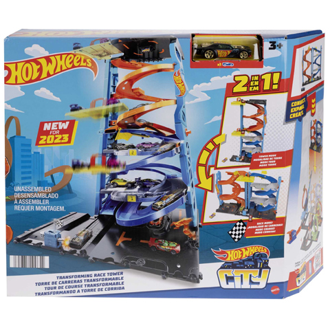 imagen de Hot Wheels City: set de juego de torre de carreras 2 en 1 - Mattel 1