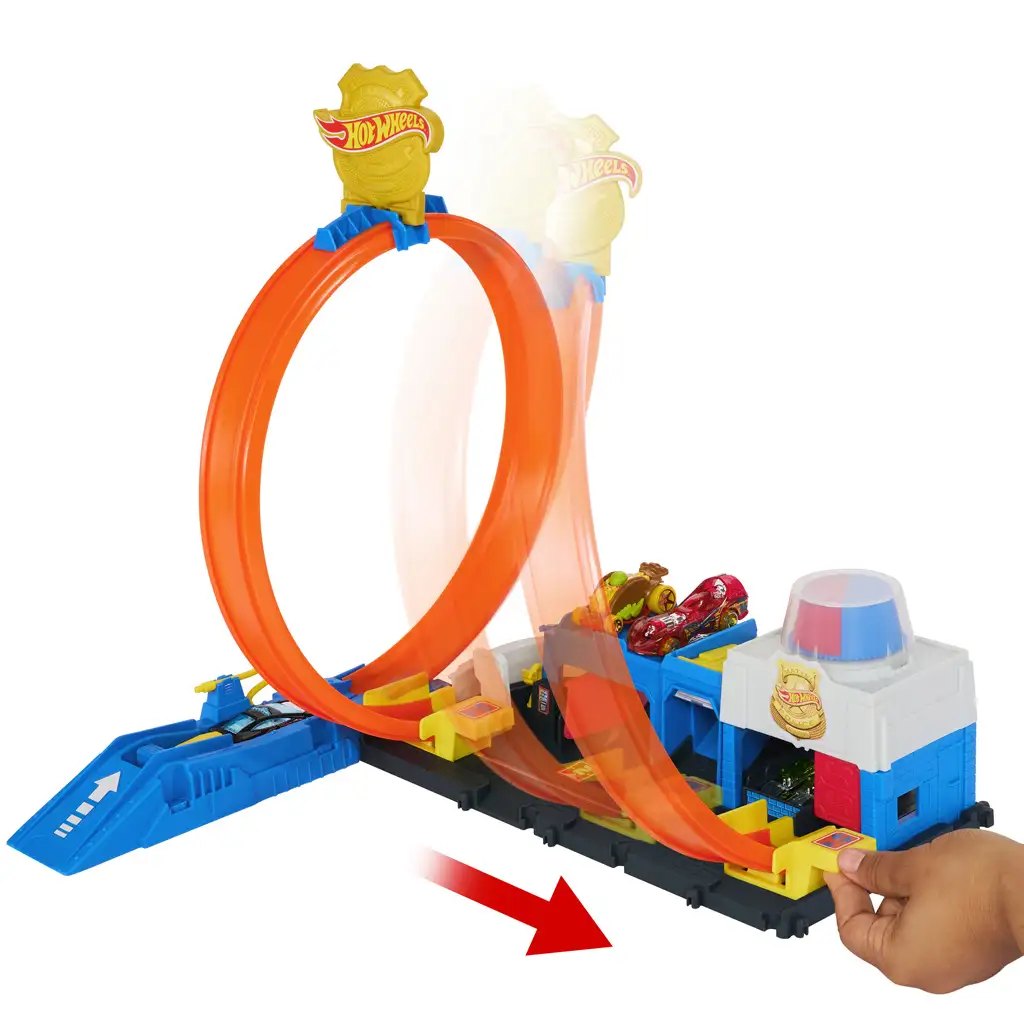 imagen de Hot Wheels City: Super comisaría de policía con cochecito - Mattel 3