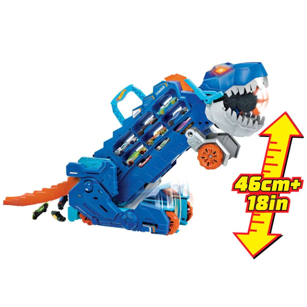 imagen de Hot Wheels City: Transportador Ultimate T-Rex Transformable - Mattel 4